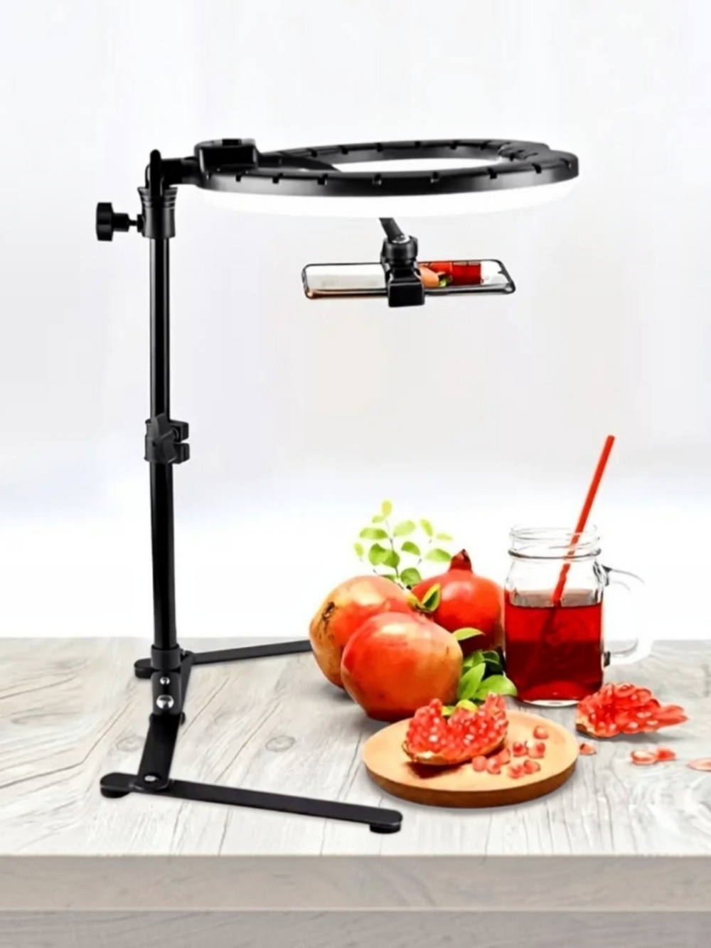 Overhead Photography Table Light Stable Base 360 Rotating With Phone Holder